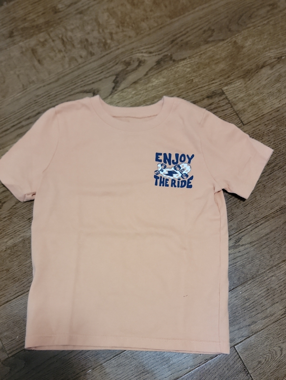 Garanimals Peach Tee with Blue 'Enjoy The Ride' Graphic